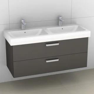 Artiqua 413 Waschtischunterschrank für iCon 124120 Stahlgrau Metallic, 413-WU2L-K05-7141-88 413-WU2L-K05-7141-88