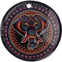 Guru-Shop Wandbild Keramik Wandschmuck - Elefant