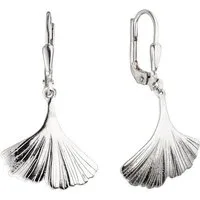 JOBO Paar Ohrhänger Ginkgo, 925 Silber