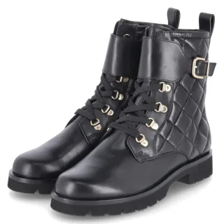 Högl Schnürstiefeletten - Gr. 37,5 - Schwarz - Glattleder