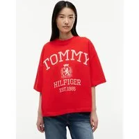 Tommy Hilfiger Kurzarmshirt VARSITY CREST RLX SS T-SHIRT Baumwolle, relaxed fit, Logoprint