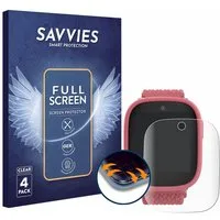 Savvies Displayschutzfolie Fullscreen Schutzfolie für Xplora X6 Play 2025 (2. Generation), 4 Stück, Displayschutz Folie Fullcover Klar Transparent