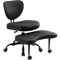 IWMH Bürostuhl mit Fußstütze, ADHS-Schreibtischstuhl mit Rollon, Höhenverstellbar Drehstuhl mit Rückenlehne, Ergonomisch Gaming Stuhl