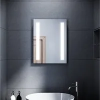 SONNI Badspiegel Badspiegel mit Beleuchtung Kalt/Neutral/Warmweiß, Wandspiegel mit Touch-Schalter Spiegel LED-Beleuchtung Kaltweiß IP44