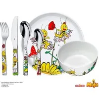 WMF Kindergeschirr-Set Die Biene Maja (6-tlg), 1 Personen, Cromargan® Edelstahl Rostfrei 18/10, Porzellan, ab 3 Jahren, hygienisch, säurefest