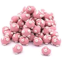 ROMBOL Denkspiele Spiel ERSATZFIGUREN - Ferkelspiel Schweinchen, Würfelspiel, Holzspiel