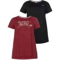 KangaROOS Longshirt (2er-Pack) Kurzarm, figurumschmeichelnde Passform, große Größen