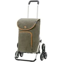 Andersen Einkaufstrolley Treppensteiger Royal Shopper Marta oliv, klappbare Ladefläche, belastbar bis 50kg, wasserabweisend