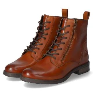 TT. Bagatt Schnürstiefeletten - Gr. 36 - Braun - Glattleder
