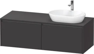 Duravit Ketho.2 Konsolenwaschtischunterbau wandhängend Graphit Supermatt 1400x550x459 mm - K24888R80 K24888R80800000