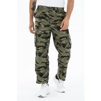 Kendindza Collection Cargohose Zipp Off Cargohose Dehnbund Arbeitshose Feldhose Bundeswehr Cargo Hose elastischer Gummibund Tarnhose Bundhose Camouflage