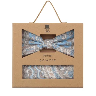 prince bowtie - Set Fliege + Einstecktuch h-beige - Gr. - OS