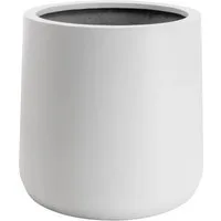 VIVANNO Blumentopf Fiberglas VEKRA Rund - Weiß Matt (1 St), 42x40 cm