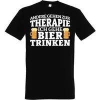 Youth Designz T-Shirt Bier Therapie Herren Shirt mit Lustigem Bier Spruch