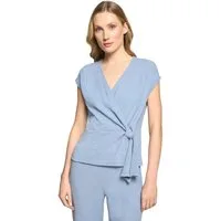 Cartoon Kurzarmshirt Damen mit Raffung (1-tlg)