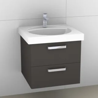 Artiqua 413 Waschtischunterschrank für Preciosa 253230, 253240 Stahlgrau, 413-WU2L-K37-7142-88 413-WU2L-K37-7142-88