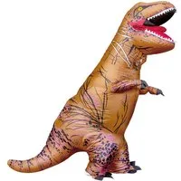 JADEO Kostüm Aufblasbares T-Rex Unisex-Kostüm Dinosaurier braun