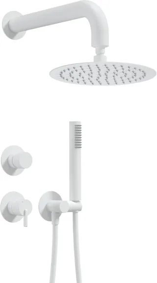 Neuesbad Serie 600 Unterputz Dusch-Set mit verstellbarer Kopfbrause Neuesbad Oberfläche: weiss matt NB1NQS_A9YK1