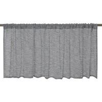 ELBERSDRUCKE Scheibengardine Bistrogardine mit Tunnel Liem anthrazit 48 x 140 cm (1 St), Stangendurchzug, halbtransparent, Polyester, einfarbig, modern, Leinenlook, Sichtschutz