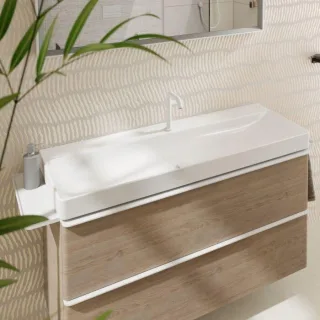 hansgrohe Xelu Q Waschtisch 61108450 1200x480mm, mit Hahnloch, ohne Überlauf, SmartClean, weiß