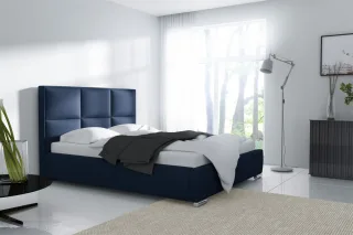 Polsterbett Doppelbett VITUS Komplettset Polyester.. Blau 180x200cm