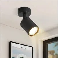 ZMH LED Deckenstrahler Retro Deckenleuchte Weiß/Schwarz -GU10 350°Schwenkbar Schlafzimmer, Einfache Installation, ohne Leuchtmittel, Modern Flurlampe Industrial Wandstrahler für Wohnzimmer