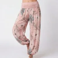OriginalYou Haremshose Sommerhose luftig und leichte Pumphose für Damen mit elastischem Bund, sommerliches Design, Middle Waist