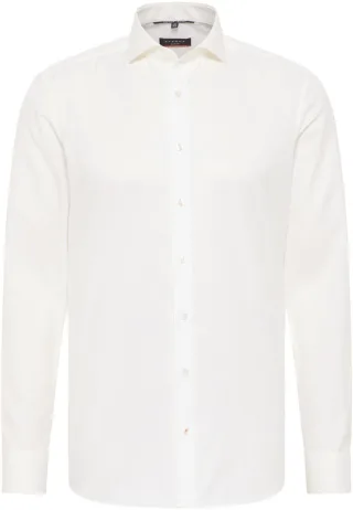 ETERNA - Slim Fit: Langarmhemd beige - Gr. - 42