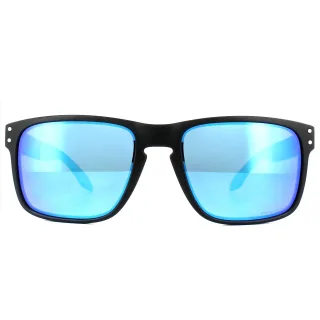 Oakley Rectangle Mens Matt Black Prizm Sapphire polarisierte Sonnenbrille