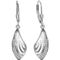 Firetti Paar Ohrhänger Schmuck Geschenk Silber 925 Ohrschmuck Patentbrisur Glitzer, mit Zirkonia (synth)