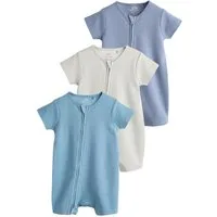 Next Strampler 3er-Pack Baby-Strampler mit 2-Wege-Reißverschluss (3-tlg)