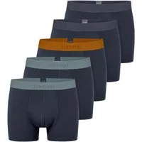 Schiesser Boxershorts Unterwäsche 95/5 Organic Cotton Webgummibund mehrfarbig dunkelblau