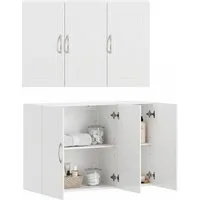 SoBuy Hängeschrank FRG231, Wandschrank Badezimmerschrank Küchenschrank Badschrank mit 2/3 Türen, mit verstellbaren Ablagen, 30 x 60 x 60/90cm