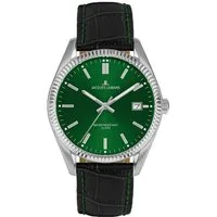 Jacques Lemans Quarzuhr Derby 50-3T, Armbanduhr, Herrenuhr, Damenuhr, Lederarmband, Datum