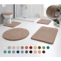 Kleine Wolke Badematte RELAX, Badvorleger, Badezimmer Teppich, Höhe 30 mm, rutschhemmend beschichtet, fußbodenheizungsgeeignet, Polyacryl, rund, Badteppich, meliert, rechteckig, rund & als Set erhältlich
