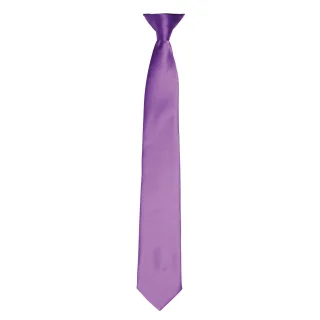 Premier Colours Herren Satin-Clip-Krawatte (Reiches Violett)