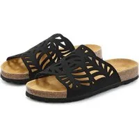 Vivance by Lascana Mule, offener Schuh, Sandale, Sandalette, Sommerschuh, Pantolette NEU mit Korkfußbett und Lederanteil