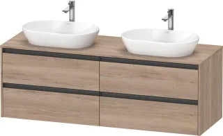 Duravit Ketho2 Konsolen-Waschtischunterbau wandhängend 1600x550x568 Ei mr Mt K24899B55550000