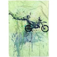 Handtücher SplashArt Sport Handtuch Strandhandtuch Saunatuch Kuscheldecke Kunstvoll Motocross Sporth, Baumwolle-Polyester-Mix (1-St), Handtuch