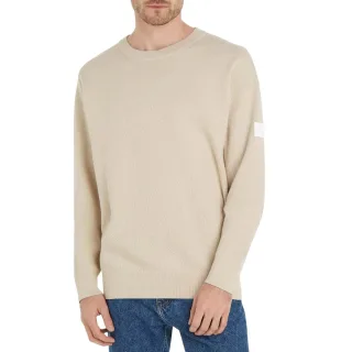Calvin Klein - "Natural Structure" Sweatshirt Rundhalsausschnitt für Herren (Beige)