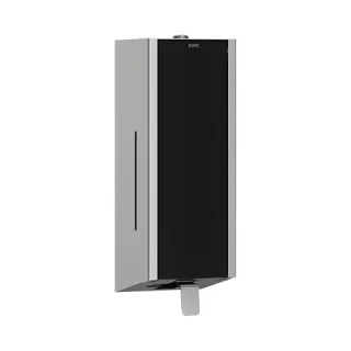 KWC Aquarotter Seifenspender, EXOS, Edelstahl, AP, 120x345x120 mm, Front ESG schwarz, 2030022940 2030022940