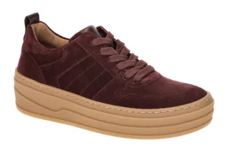 Gabor 73.352 - Damen Plateau-Sneaker in Rot Mulberry mit herausnehmbarer Inne...