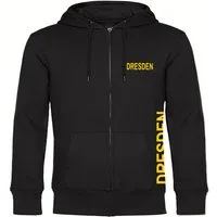 multifanshop Kapuzensweatjacke Dresden - Brust & Seite - Sweat
