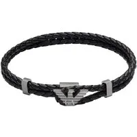 Emporio Armani Lederarmband Schmuck Geschenk Edelstahl, Leder
