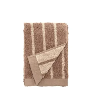 Luxuriöses Double-Face-Handtuch aus Baumwolle in camel | Södahl. Strukturierte Waschplatz-Organisation für Ihren geordneten Alltag von heute.