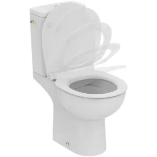 Ideal Standard WC-Paket Eurovit m.Standtiefspül-WC Spülkasten Zulauf oben und WC-Sitz Weiss, W843301 W843301