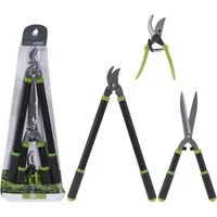 Koopman Gartenschere Arbeitswerkzeug Garten 3 Tlg. Set, (Set, 3-tlg., Heckenschere + Astschere + Gartenschere), 3-teilig, Astschere, Gartenset, Heckenschere, Rosenschere