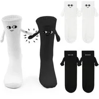 FOUORTUNATE-BEE Socken Magnetische Socken Set 2 Paar mit Händen, Größe 36–43 Hand-in-Hand Socken mit Magnet – Geschenk für Paare & Freunde