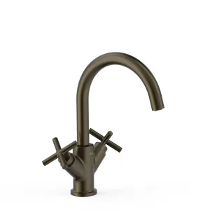 Tres 2 Griff Waschtischarmatur L Mit Griff G3/8" flexible Anschlussschläuche, 28320301KMB 28320301KMB