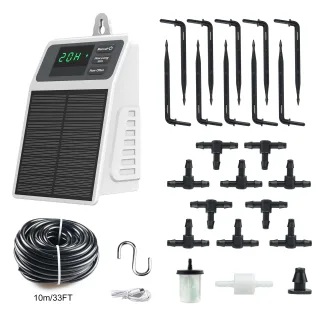 SOP17 Upgraded Solar Drip Irrigation System Automatic Watering Plants Supplies for Home and Garden Balcony Greenhouse Ha